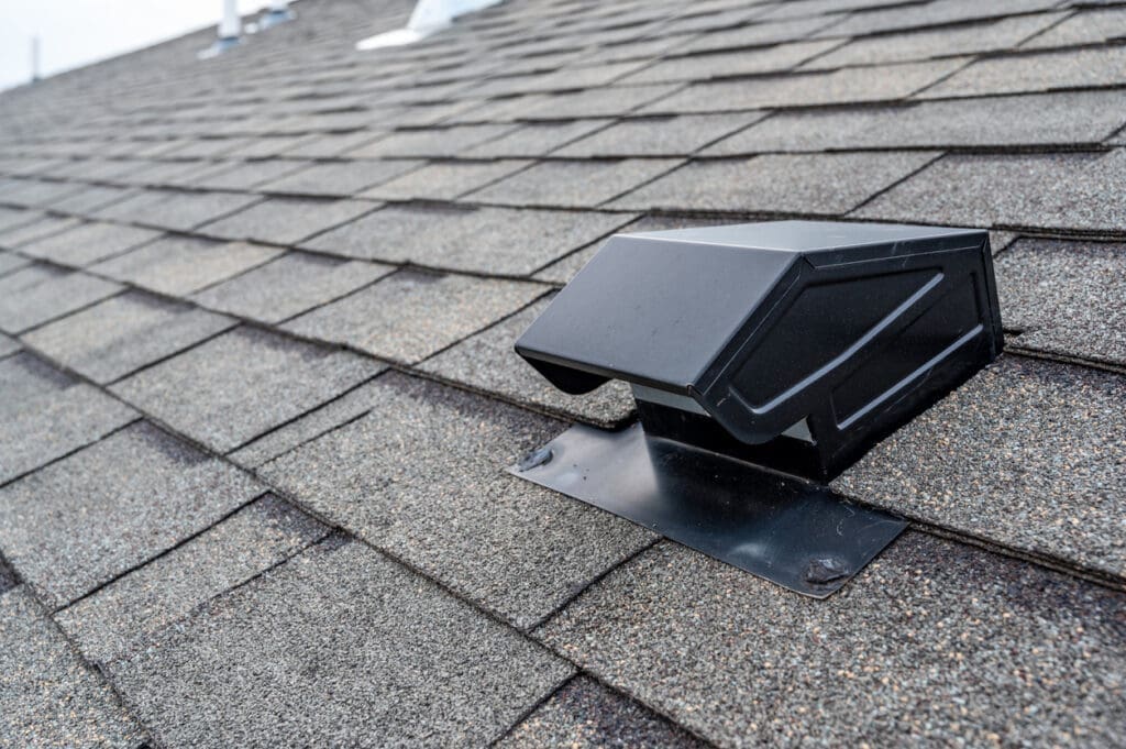 Static vent installed on roof
