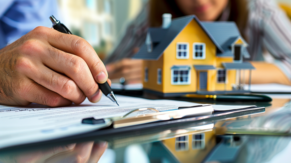roofing contractor signing contract