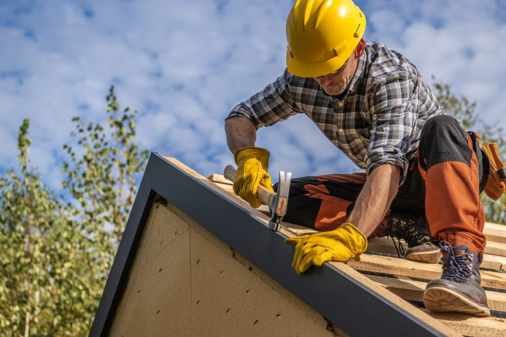 Experienced roofing professional inspecting a roof in Dripping Springs