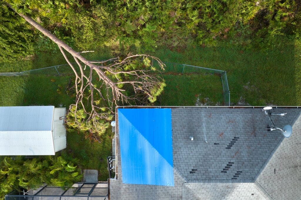 Eternal Roofing Crew Repairing a Hail-Damaged Roof in Kendall County, Texas.