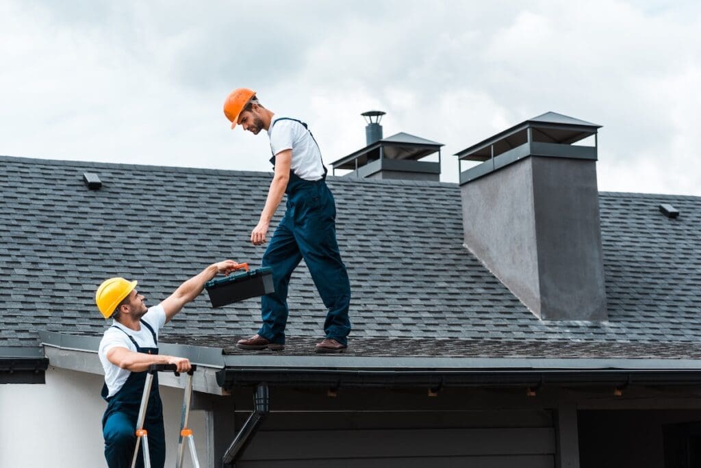 Certified roof inspector from Eternal Roofing conducting a free roof inspection in Beecave, TX, ensuring peace of mind for homeowners.